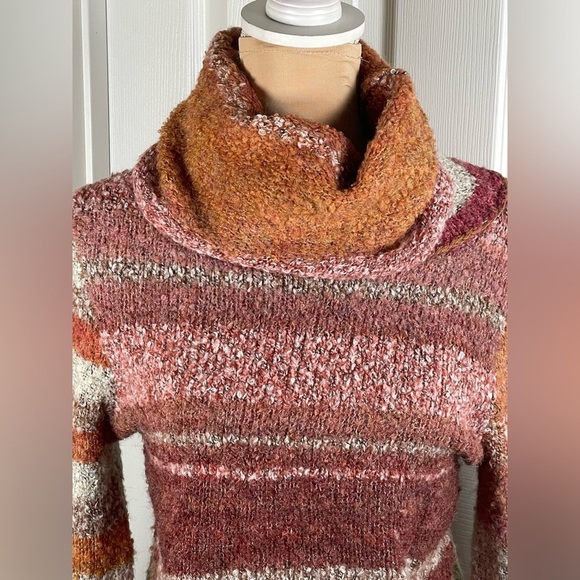 Free People My Girl Turtleneck Sunburst Combo Top Sweater Size Medium - Picture 9 of 14